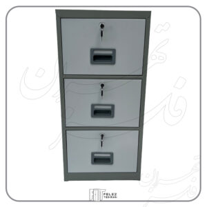 فایل فلزی 3 کشو دو رنگ